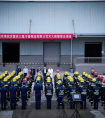 渝东南战区消防救援队伍  在三磊冷链物流园开展实战演练